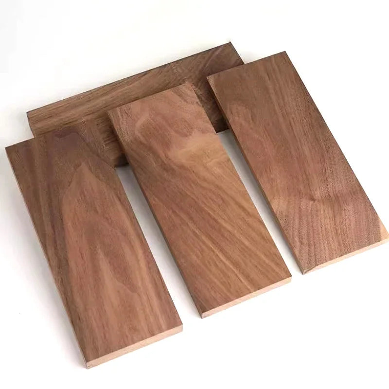 Three rectangular boards of handcrafted black walnut wood for engraving and DIY projects
