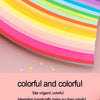 Colorful rainbow paper strips for origami crafts with a star shape