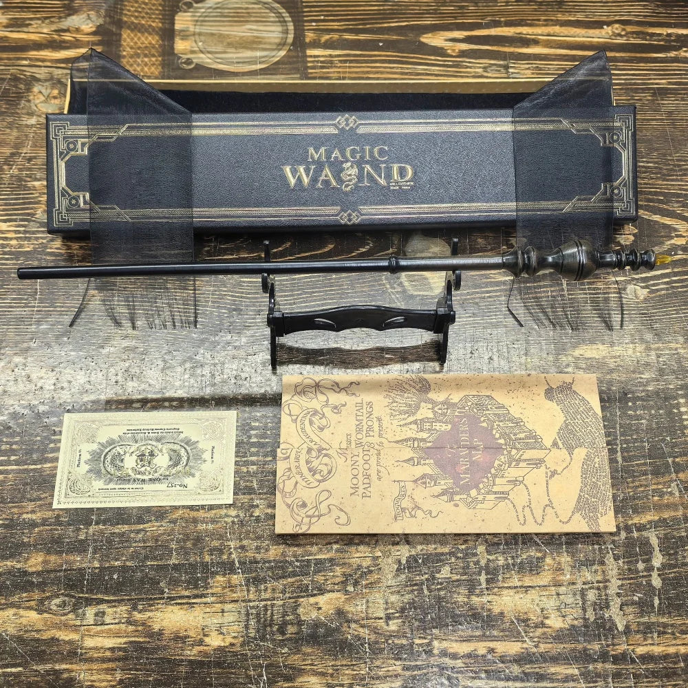 Anime-Inspired Magic Wand with Metal Core and Display Box