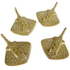 A set of marine animal building blocks including a shark, octopus, and whale, colored in olive green.
