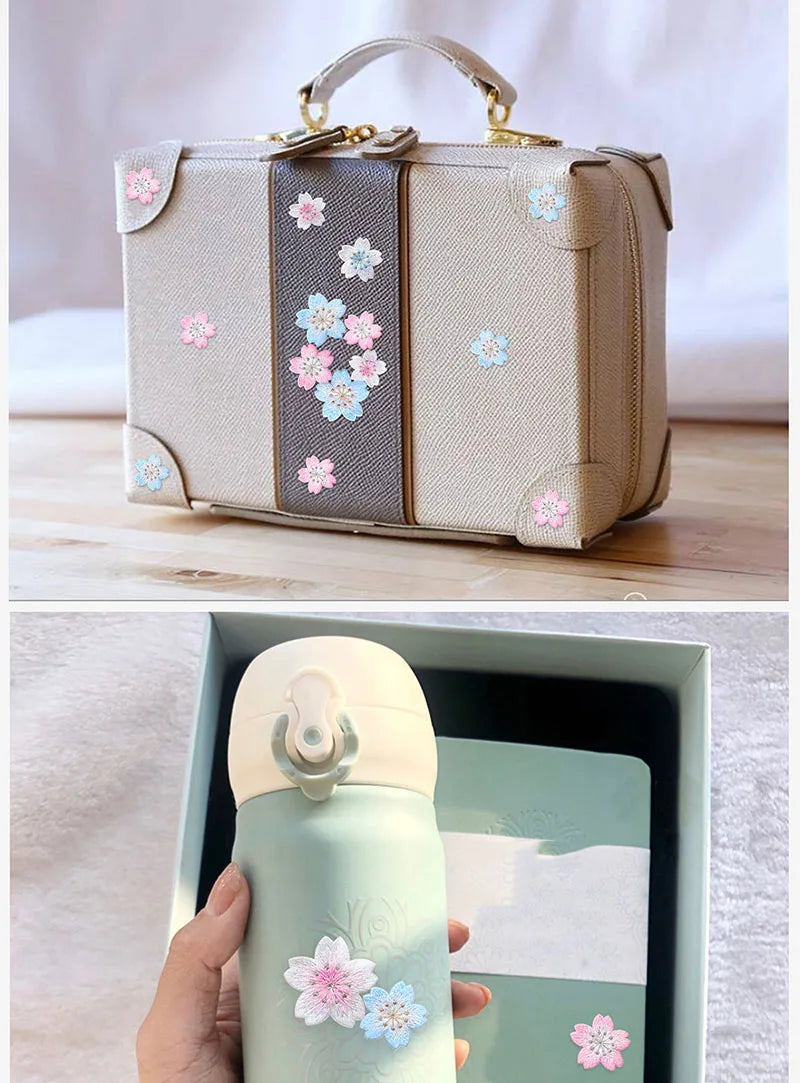 Cherry Blossom Embroidered Patches for DIY Decoration