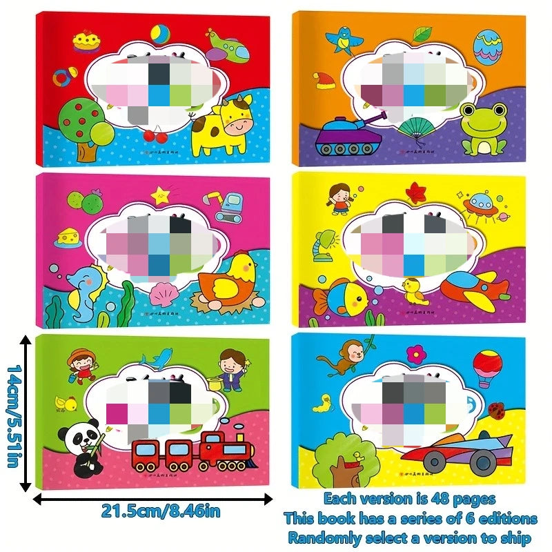 A set of four colorful doodle coloring books featuring a white cloud design for stress relief and relaxation