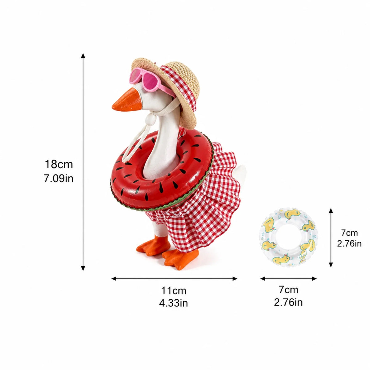 7-Inch Desk Goose Summer Beach Vacation Outfit Set