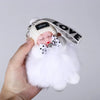 Kawaii Plush Keychain with Sleeping Baby Design