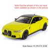 Yellow BMW M4 and X3M diecast model car with updated wheels