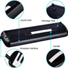 A black 32-key portable melodica shown with various features like a sound hole, drainage hole, and handle.