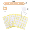 A set of pre-waxed cotton candle wicks with metal sustainer tabs shown in yellow packaging.