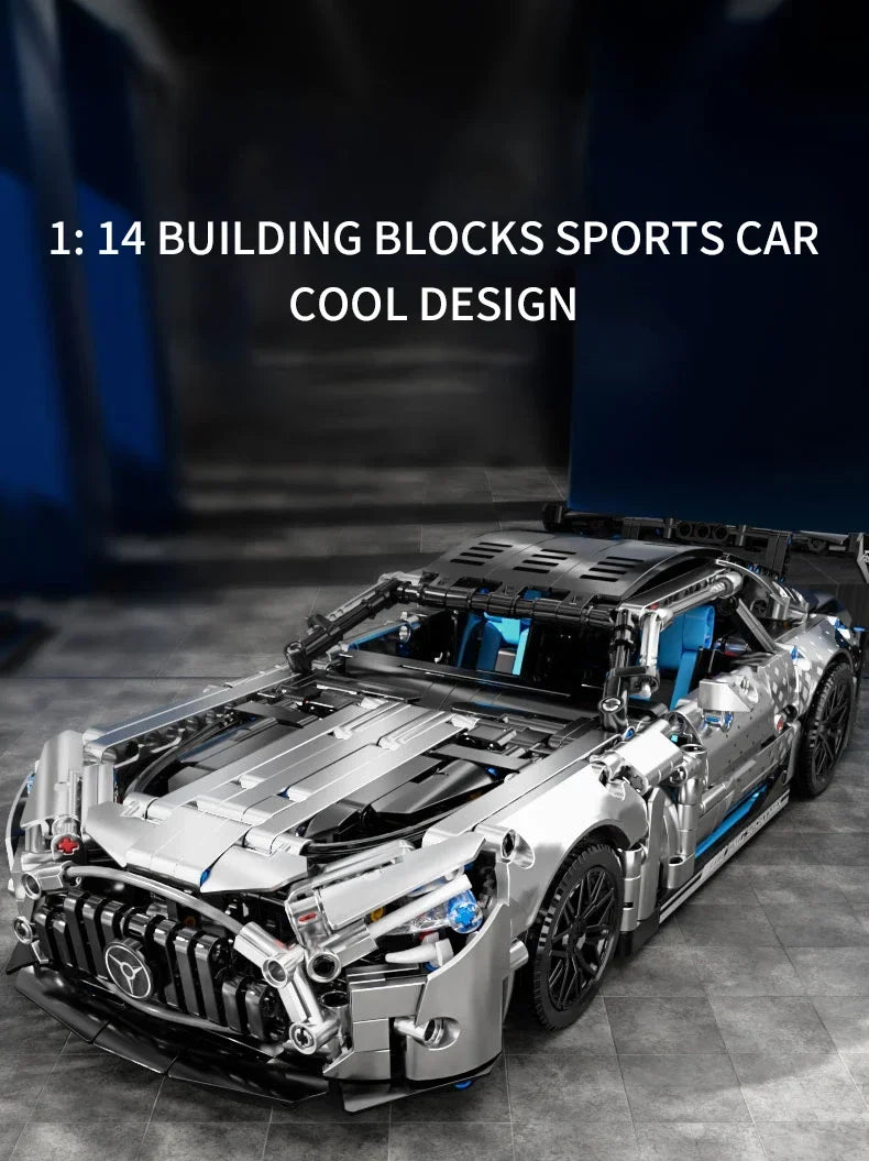 Racing Car Building Blocks Set – 1:14 Scale Technical Sports Vehicle Model Kit for Adults