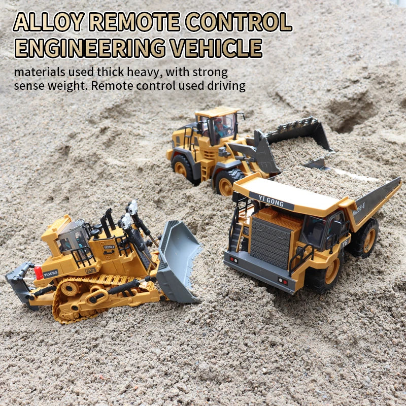 2.4G Remote Control Excavator with Lights and Sound Effects