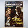 A card featuring a woman with green eyes and long hair in a fantasy setting titled Reconnaissance Enchantment