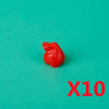 A single red building block treasure chest is shown against a teal background with the text X10.