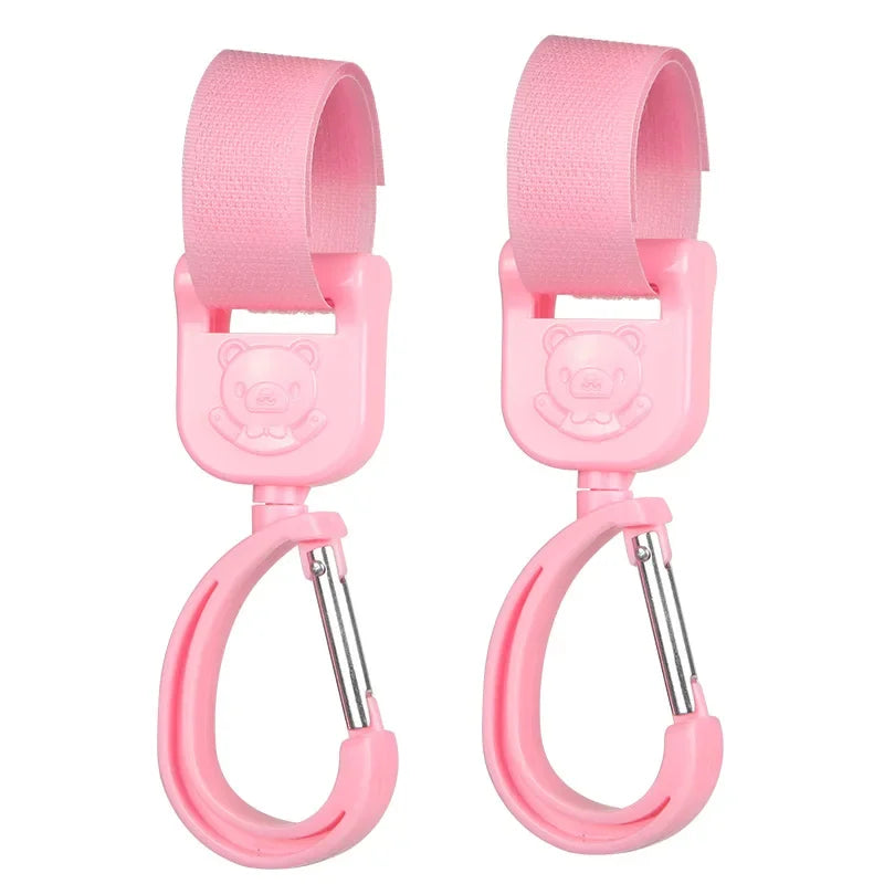 360° Rotating Stroller Bag Hooks – Universal Organizer for Baby Prams