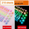 A collection of 210 sheets of luminous love kiss star strips in various colors shown with white and night renderings.