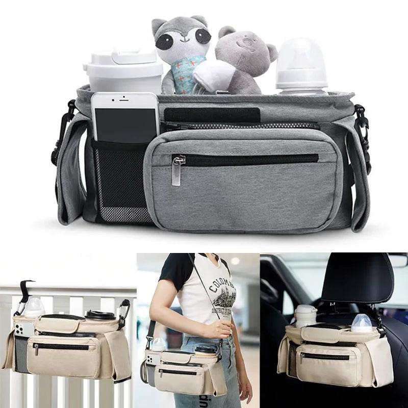 Stroller Storage Organizer Bag with Large Capacity