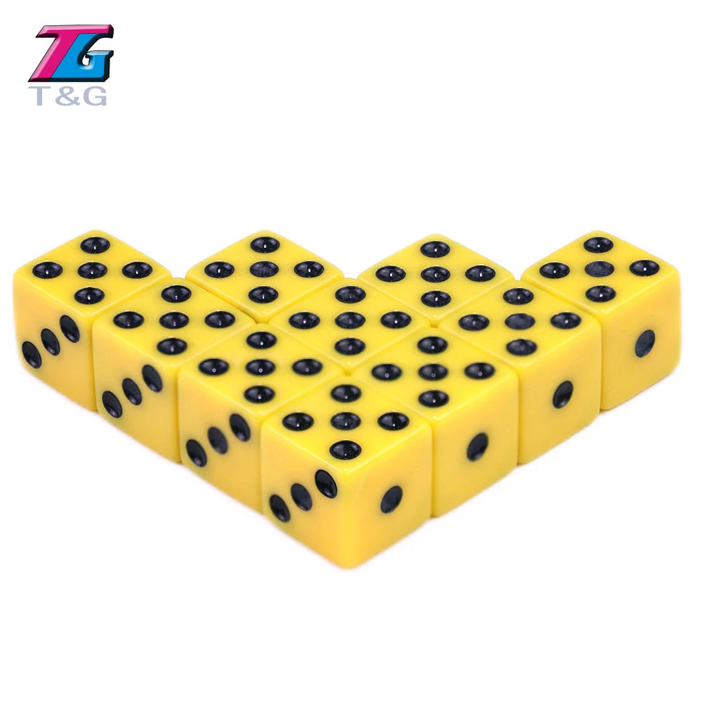 12mm Acrylic Dice Set – Standard White Numbered Dice