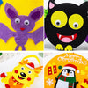 A collection of self-adhesive moving eyes in purple and black, used for crafts and DIY decorations.
