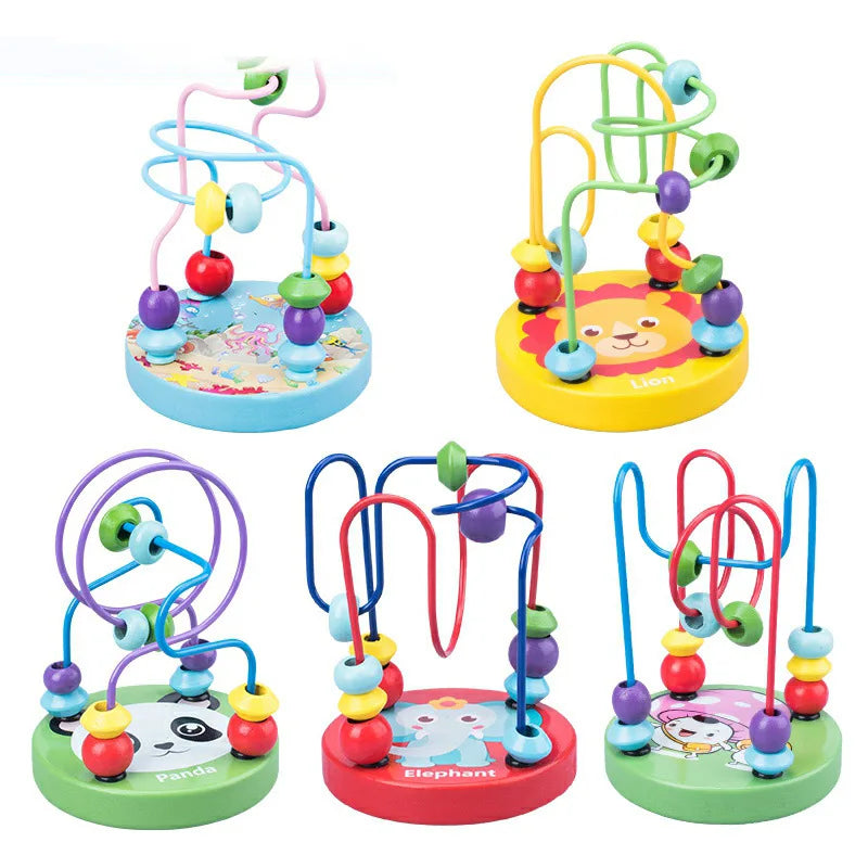Montessori Wooden Bead Maze Toy for Toddlers