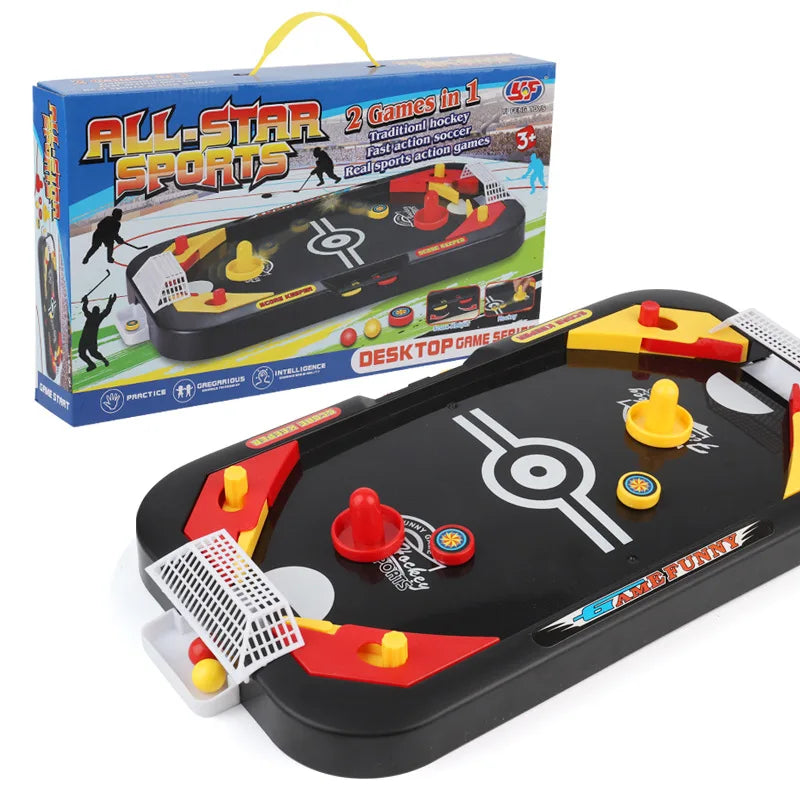 2-in-1 Desktop Air Hockey & Ice Hockey Game Set