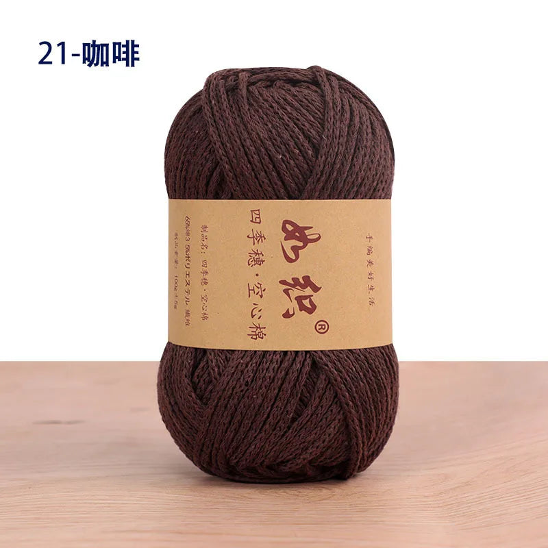 Soft Cotton Blend Crochet Yarn – 85m per Roll