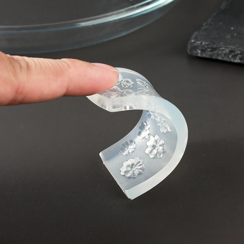 Floral Silicone Nail Art Stencils for 3D Design