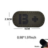 Blood Type Tactical Patches with Glow-in-the-Dark Design