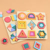 Wooden Rainbow Shape Sorting Puzzle for Kids
