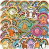 A collection of colorful rainbow animal positive quote stickers featuring various cute animals and encouraging phrases