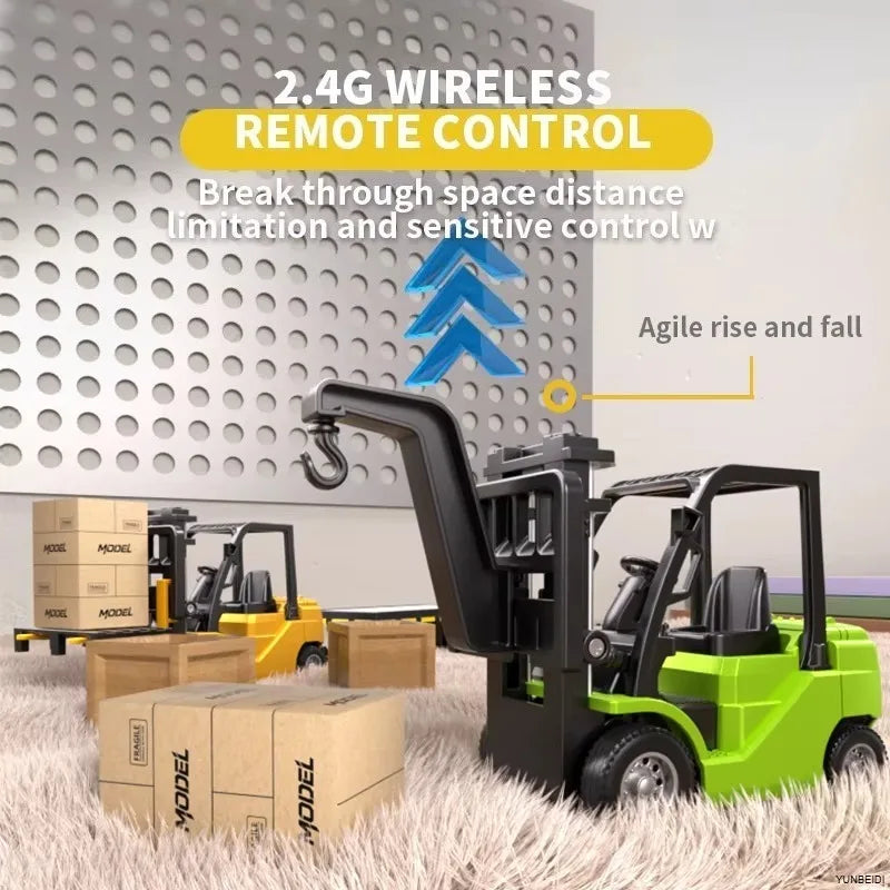 Miniature RC Forklift with Trailer and Bluetooth App Control
