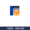 Electric guitar strings made of nickel-plated steel with Nanoweb coating, model number 0942.