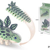 A 3D paper puzzle set of a dinosaur, featuring a detailed model and instructions for DIY craft toy.