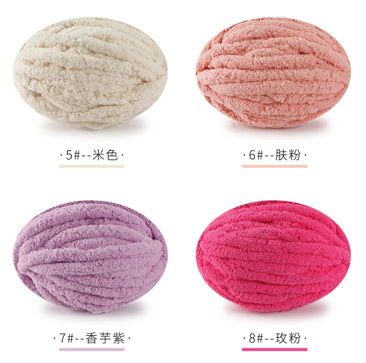 Chunky Chenille Yarn for Knitting and Crochet