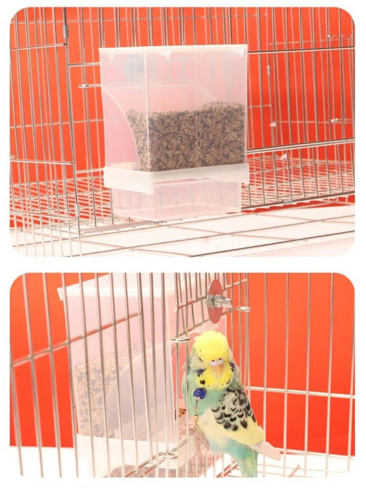 Clear Anti-Spill Parrot Bird Feeder