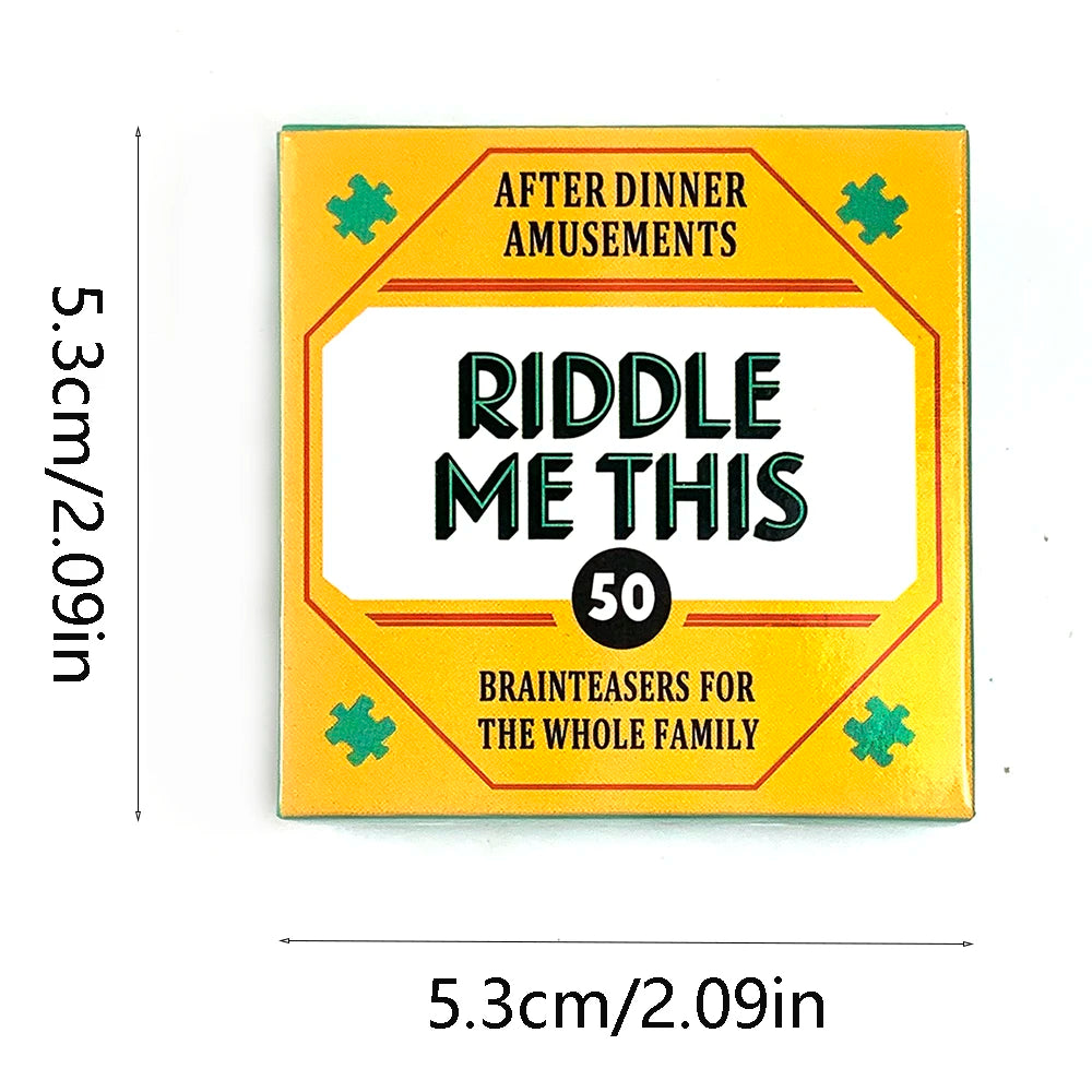 Riddle Me This: 50 Fun Dilemma Card Game for Family & Friends
