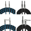 Braided Guitar Cable with 90° Plug – Noise Reduction for Clear Sound