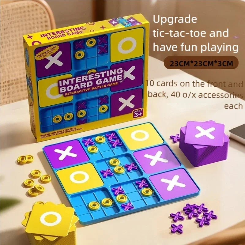 Tic-Tac-Toe Board Game for Kids - Logic & Strategy Learning Toy