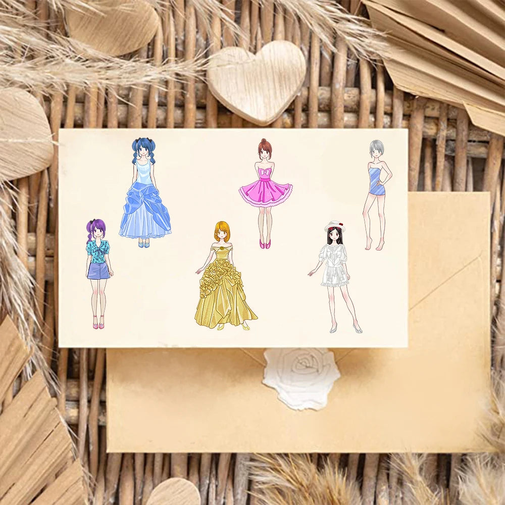 Princess Dress-Up Puzzle Sticker Set for Kids