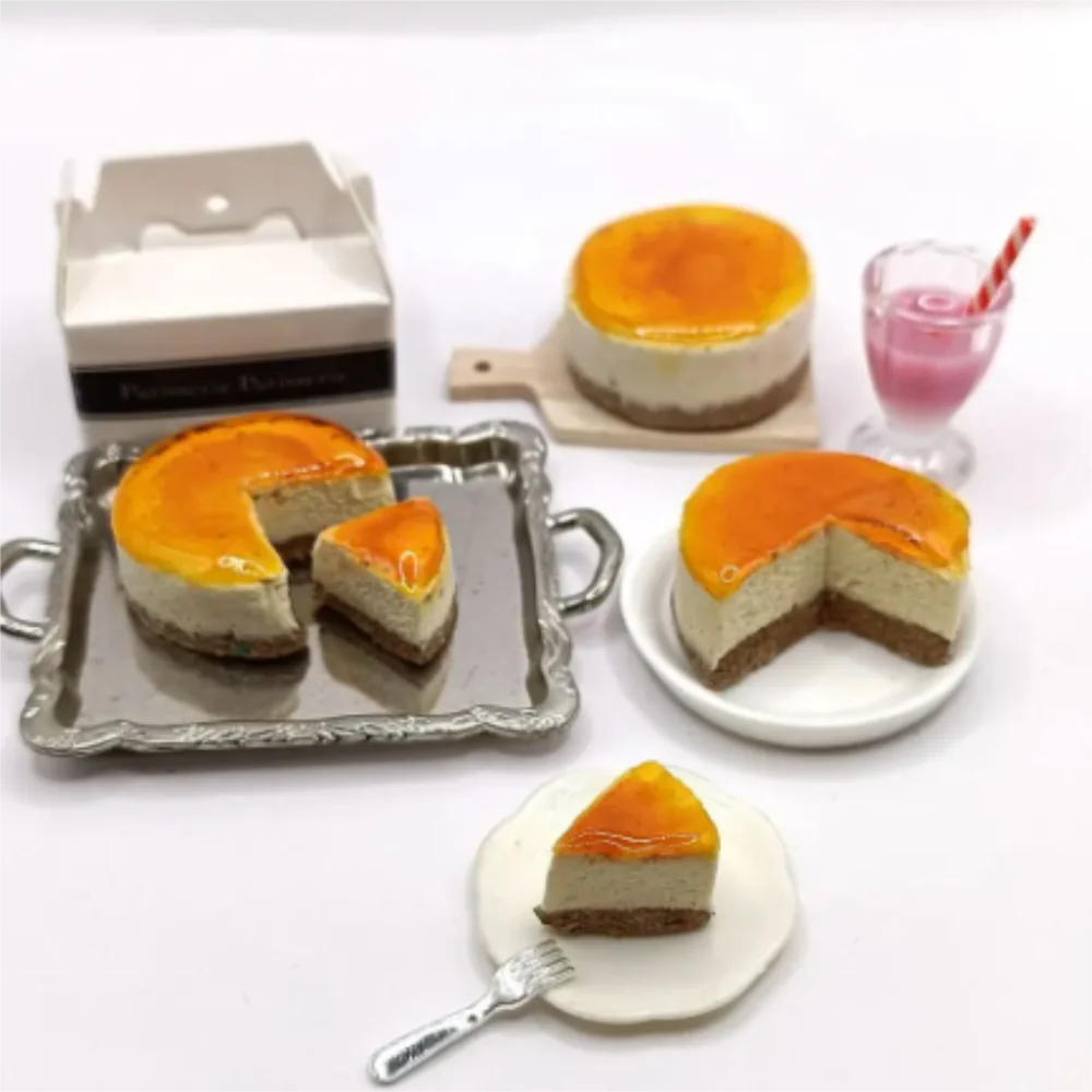 Miniature Cheese Cake for Dollhouse and 1:6 Scale Dolls