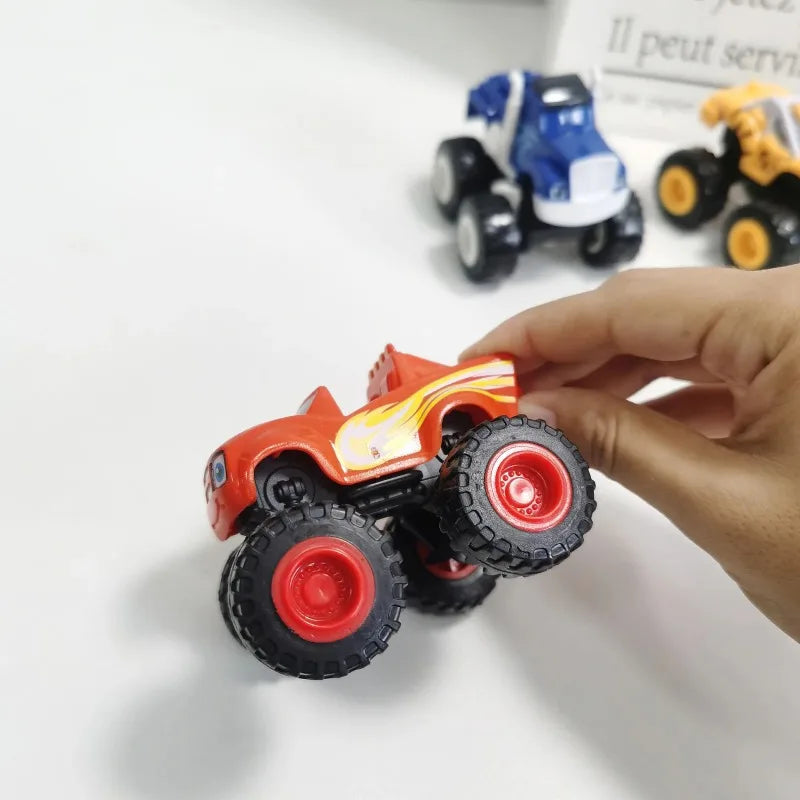 Flame Racing Monster Truck Toy Car – Friction-Powered Die-Cast Vehicle