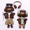 Retro Leather Jacket for 15/17cm Labubu Dolls