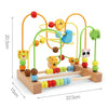 Wooden Bead Maze Roller Coaster Toy for Toddlers
