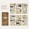 A collection of vintage-style labels and stickers for scrapbooking and journaling featuring various numbers and text.