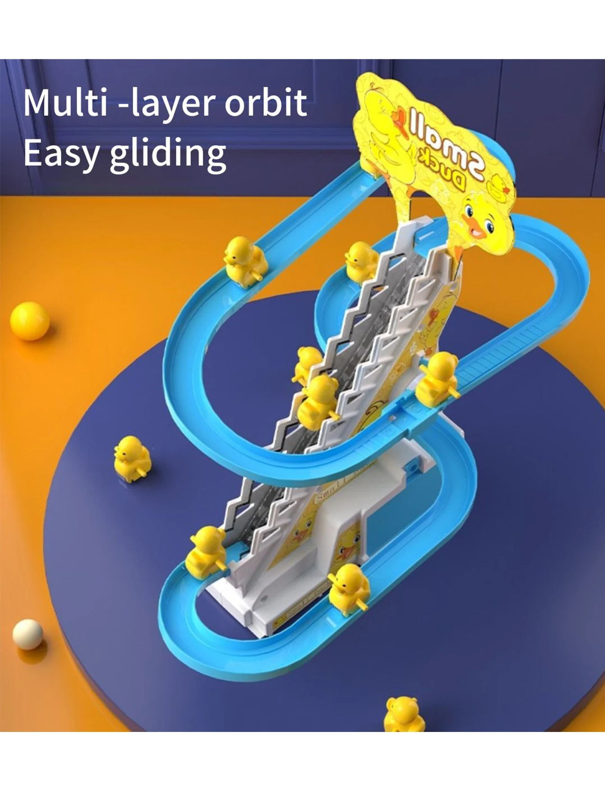 Musical Duckling Climbing Stairs Toy
