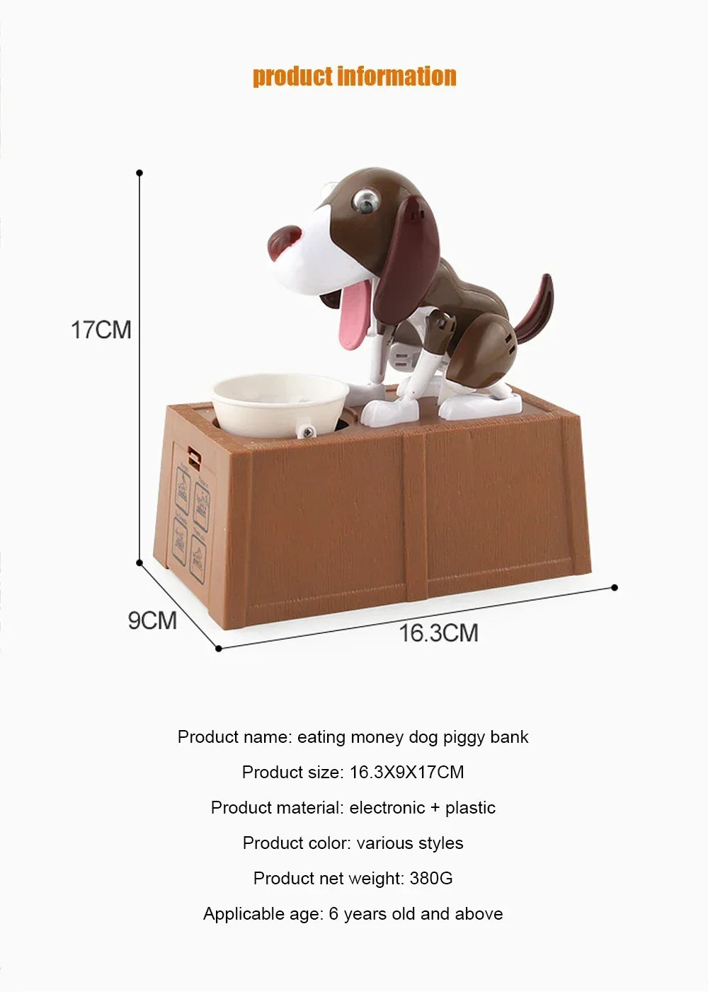 Interactive Robot Dog Piggy Bank for Kids
