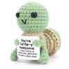 Emotional Support Crochet Doll – Funny Positive Gift for Friends & Desk Decor