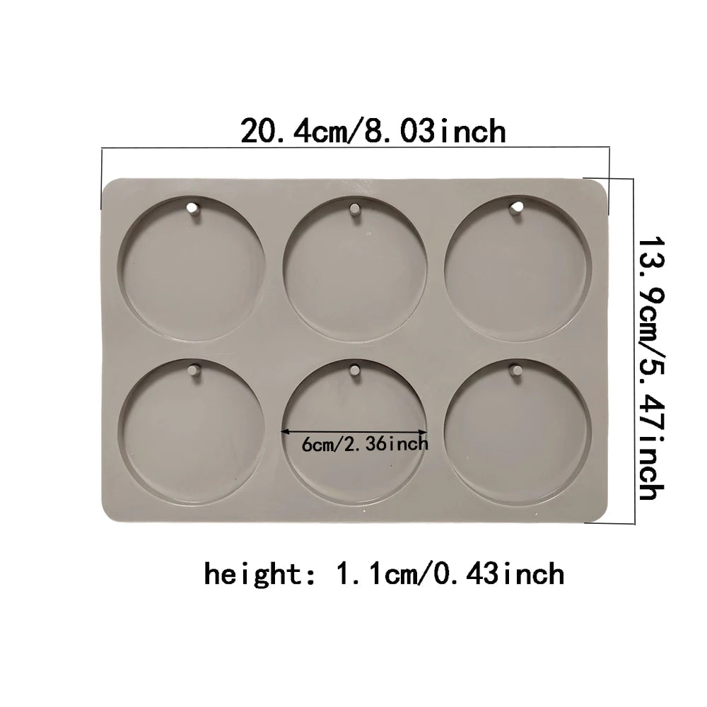 6-Cavity Silicone Hanging Soap Mold for DIY Aromatherapy