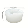 A white silicone mold with a fluted shape, measuring 6cm/2.36 inch tall.