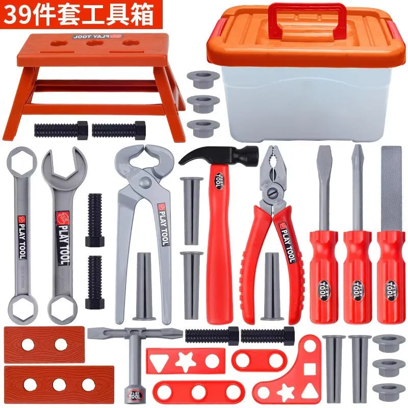 Kids Repair Toolbox Toy Set – Pretend Play Engineering Tools with Drill