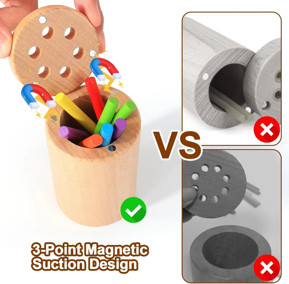 Wooden Montessori Color Sorting & Shape Matching Toy