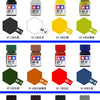 Reference chart showing various PS color cards including XF-1 through XF-12 for matte acrylic paint sets