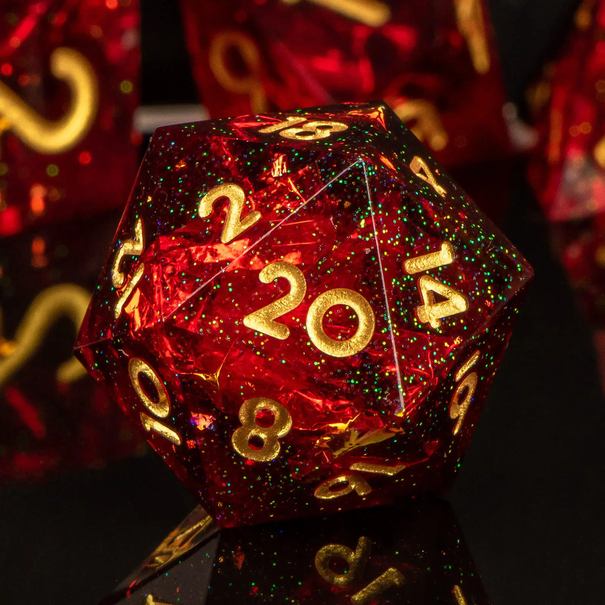 Handmade Resin Sharp Edge Dice Set for RPG Games